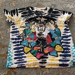 Phat Farm Graphic Tee with Multicolor Gem Design $25 L